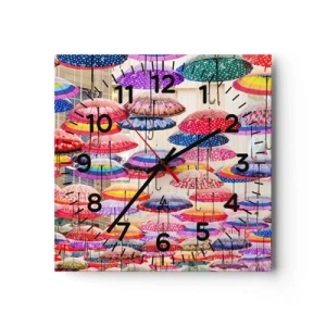 Horloge murale - Pendule murale - Prairie de la ville - 40x40 cm