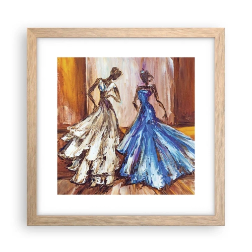 Affiche dans un chêne clair - Poster - Un duo reconnaissant - 30x30 cm