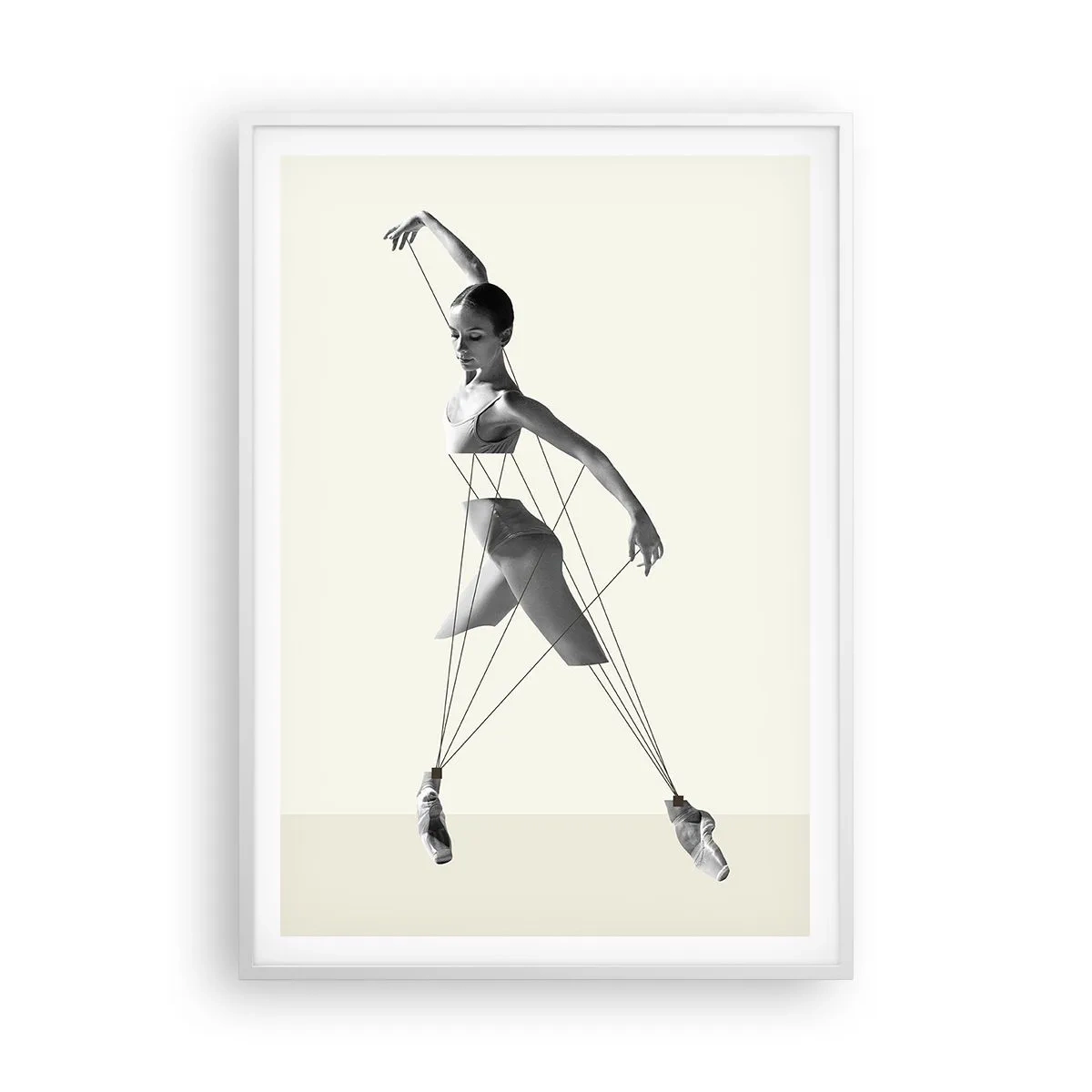 Affiche dans un cadre blanc - Poster - Dans le théatre de la vie - 70x100 cm