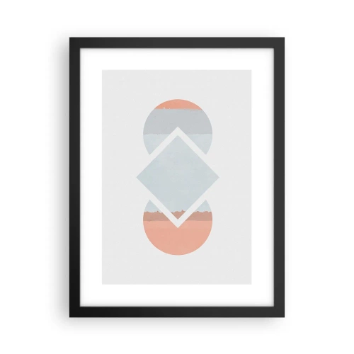 Affiche dans un cadre noir - Poster - La situation est clair - 30x40 cm