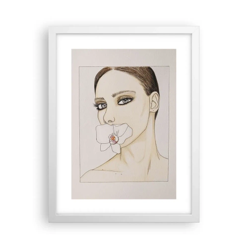 Affiche dans un cadre blanc - Poster - Symbole de l'élégance et de la beauté - 30x40 cm