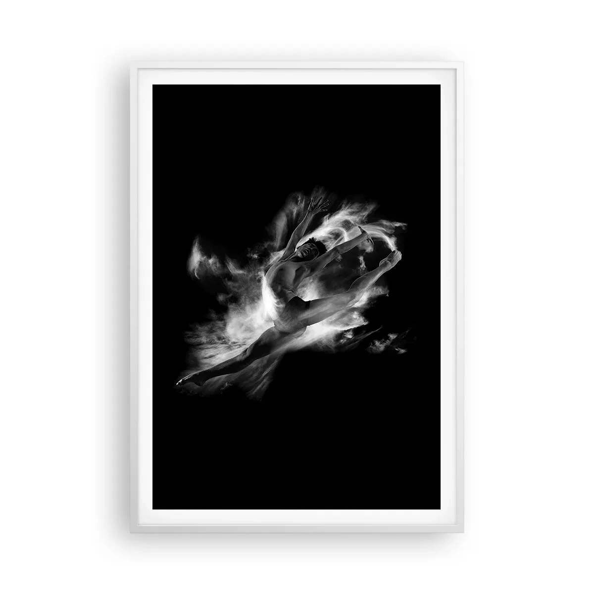 Affiche dans un cadre blanc - Poster - Coincé en l'air - 70x100 cm