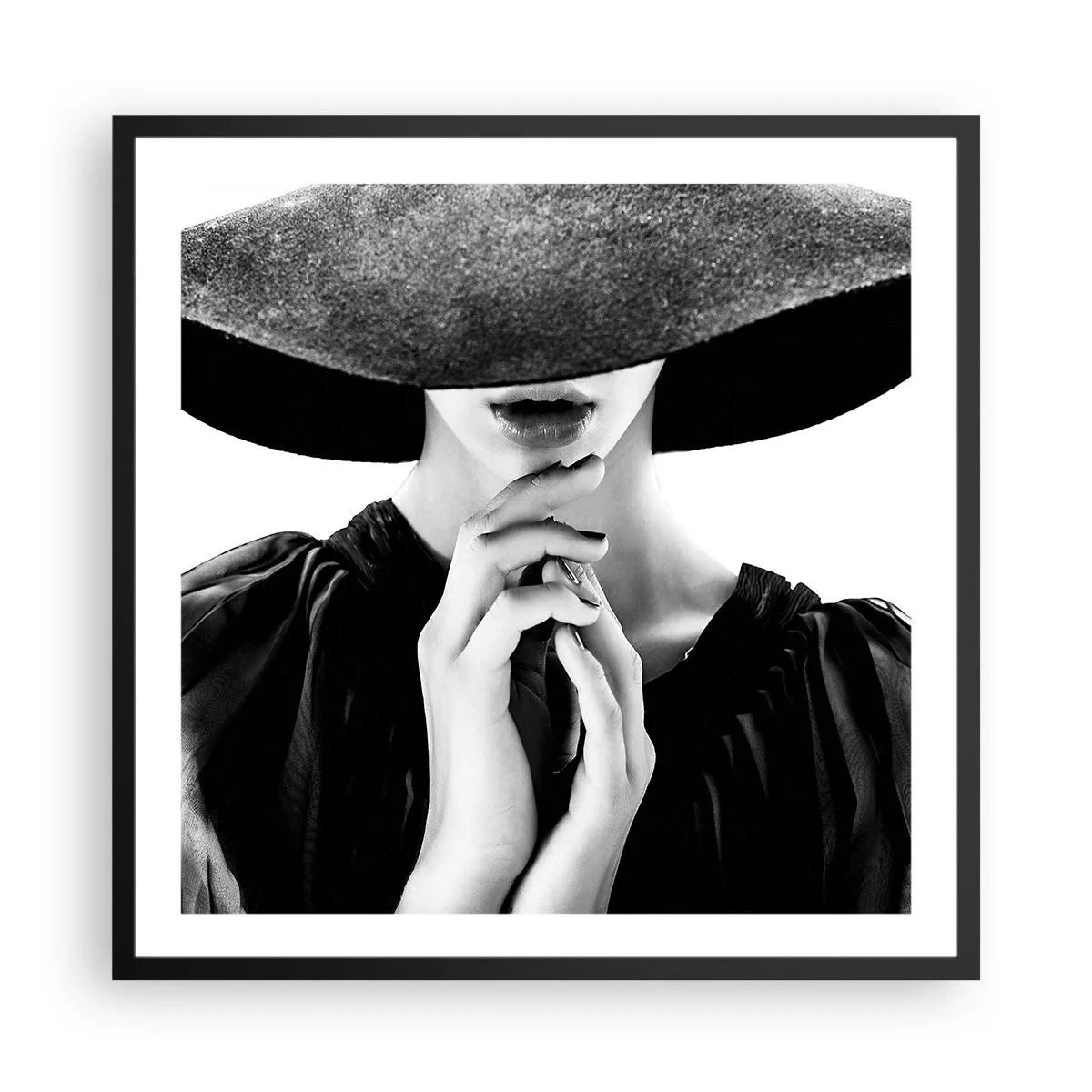 Affiche dans un cadre noir - Poster - Beauté cachée - 60x60 cm