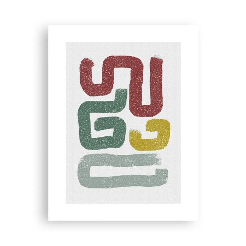 Affiche - Poster - Dans une langue inconnue - 30x40 cm