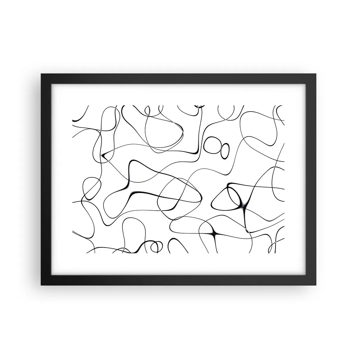 Affiche dans un cadre noir - Poster - Le chemin de la vie, les voies du hasard - 40x30 cm