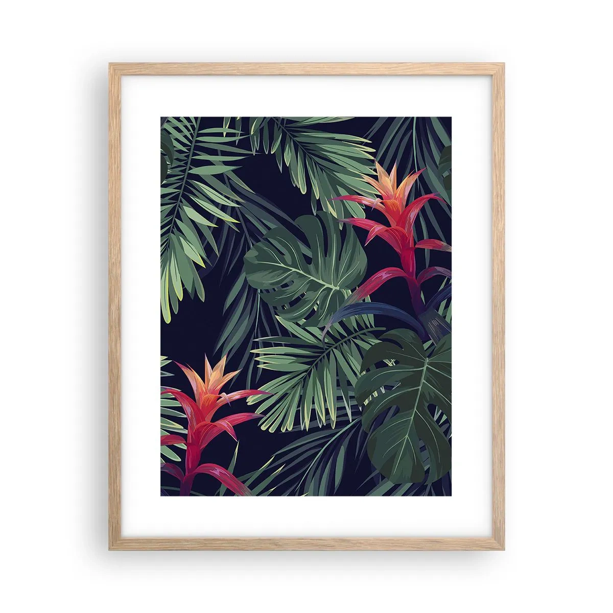 Affiche dans un chêne clair - Poster - immergé dans la nature - 40x50 cm