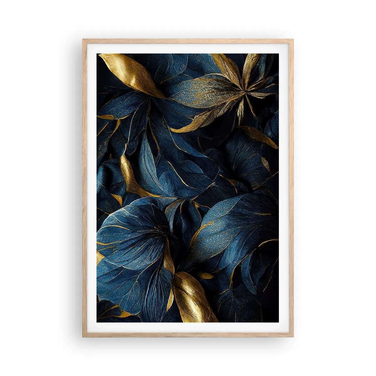 Affiche dans un chêne clair - Poster - Des dessous dorés - 70x100 cm