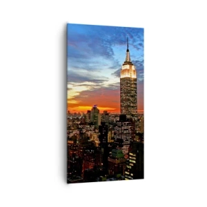 Impression sur toile - Image sur toile - Nuit américaine lumineuse - 65x120 cm