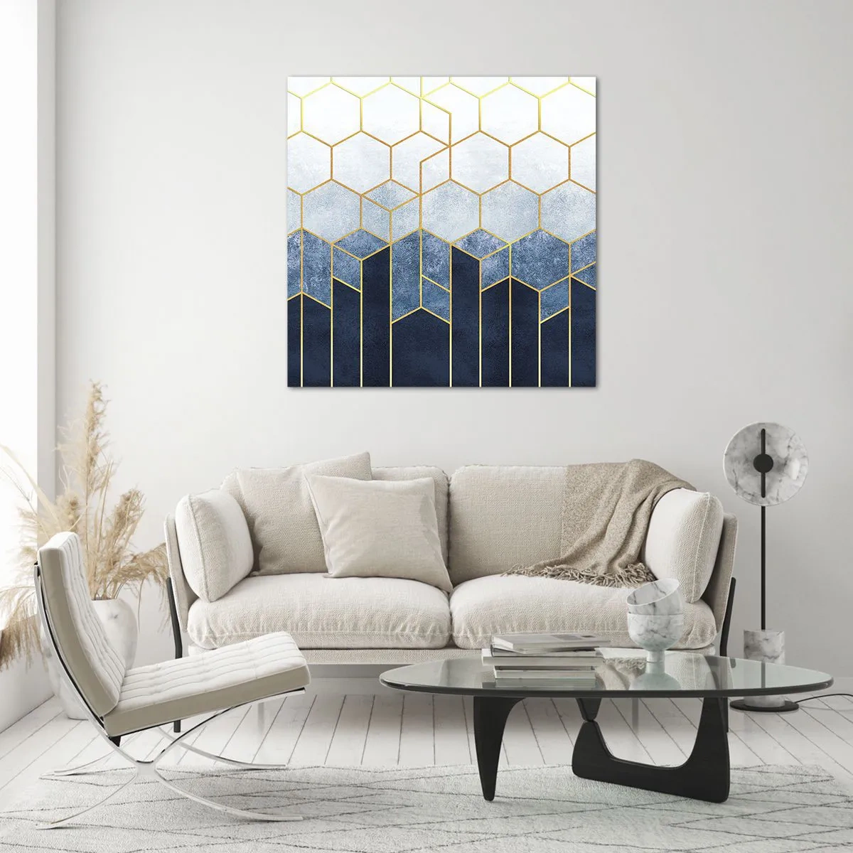 Impression sur verre - Image sur verre - Composition en rythme syncopé - 60x60 cm