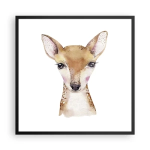 Affiche dans un cadre noir - Poster - L'innocence de la nature - 60x60 cm