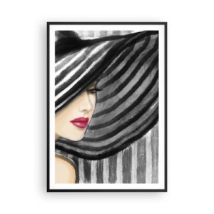 Affiche dans un cadre noir - Poster - Où te chercher ? - 70x100 cm