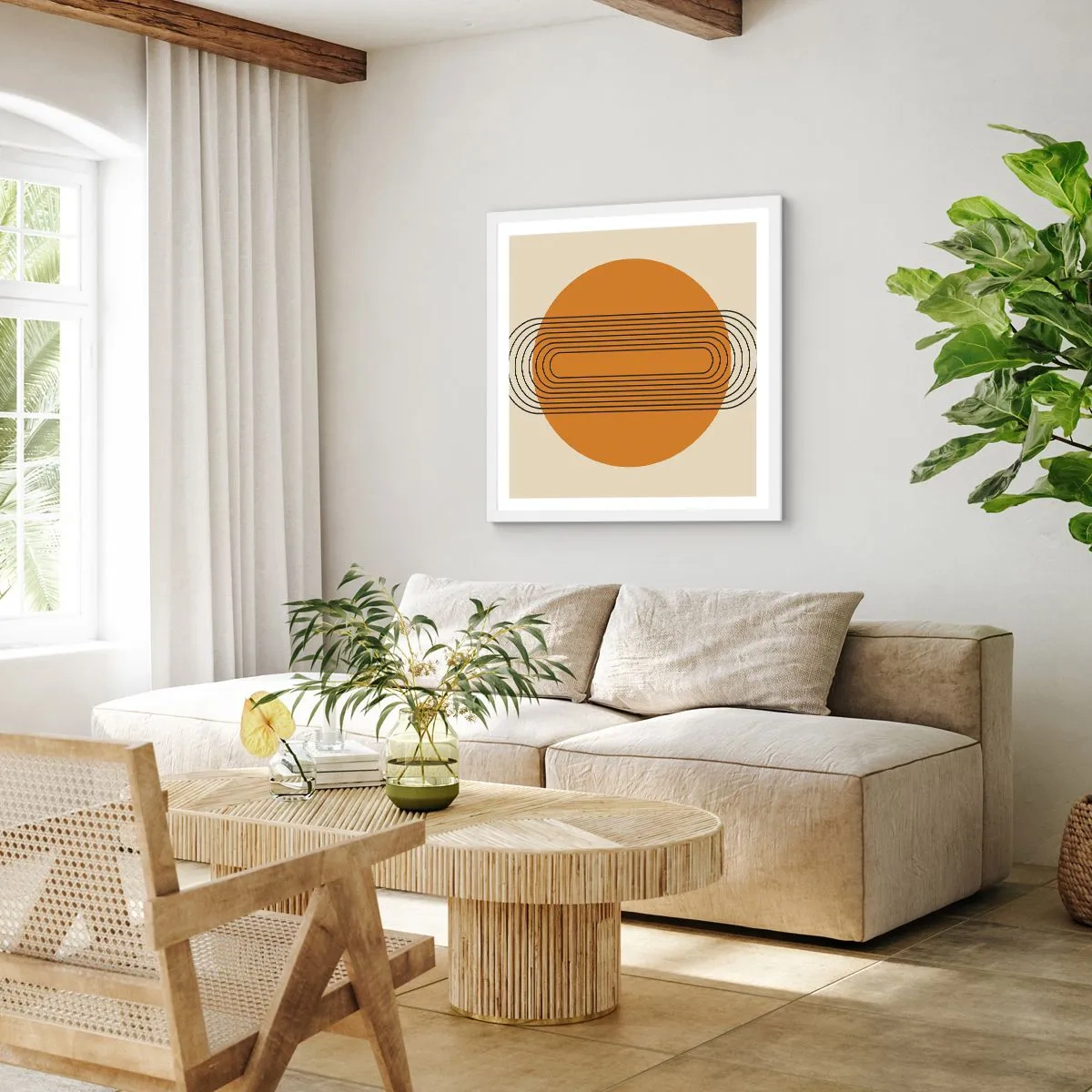 Affiche dans un cadre blanc - Poster - Plan idéal - 40x40 cm