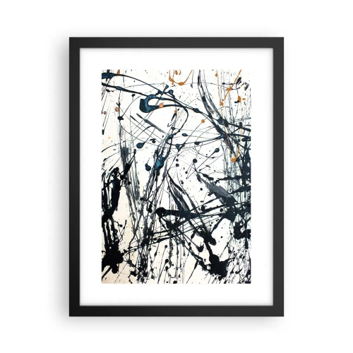 Affiche dans un cadre noir - Poster - Abstraction expressionniste - 30x40 cm