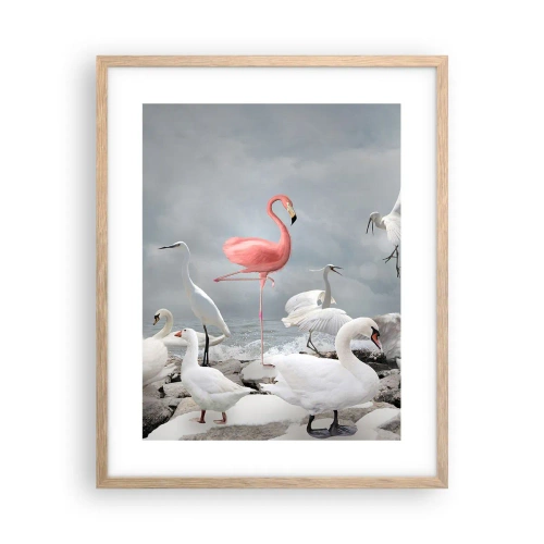 Affiche dans un chêne clair - Poster - Comment suis-je arrivé là? - 40x50 cm