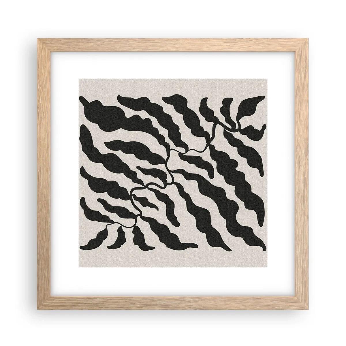 Affiche dans un chêne clair - Poster - La nature du carré - 30x30 cm