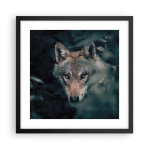 Affiche dans un cadre noir - Poster - Chasseur - 40x40 cm