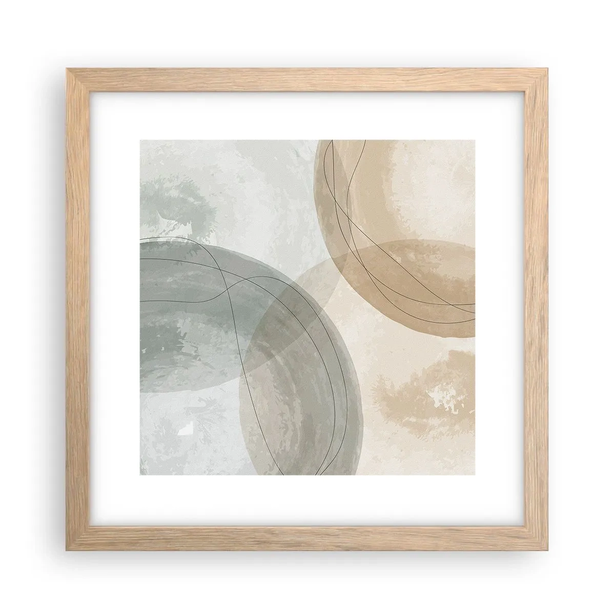 Affiche dans un chêne clair - Poster - Mondes pénétrants - 30x30 cm