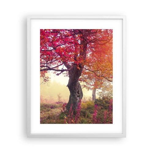 Affiche dans un cadre blanc - Poster - Frénésie de floraison - 40x50 cm