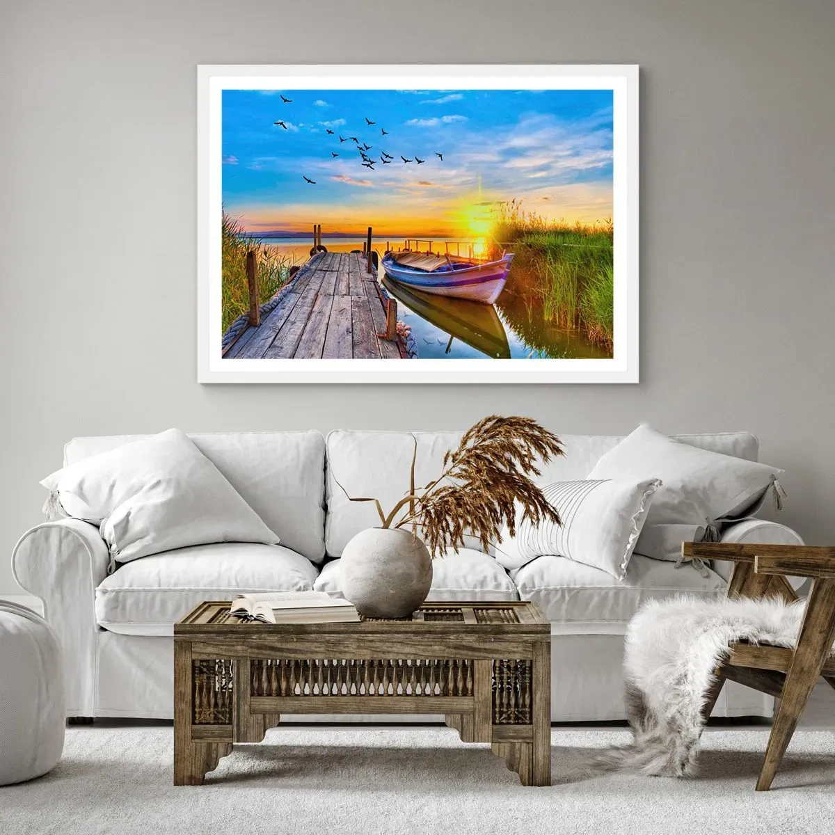 Affiche dans un cadre blanc - Poster - Au revoir, à demain - 50x40 cm