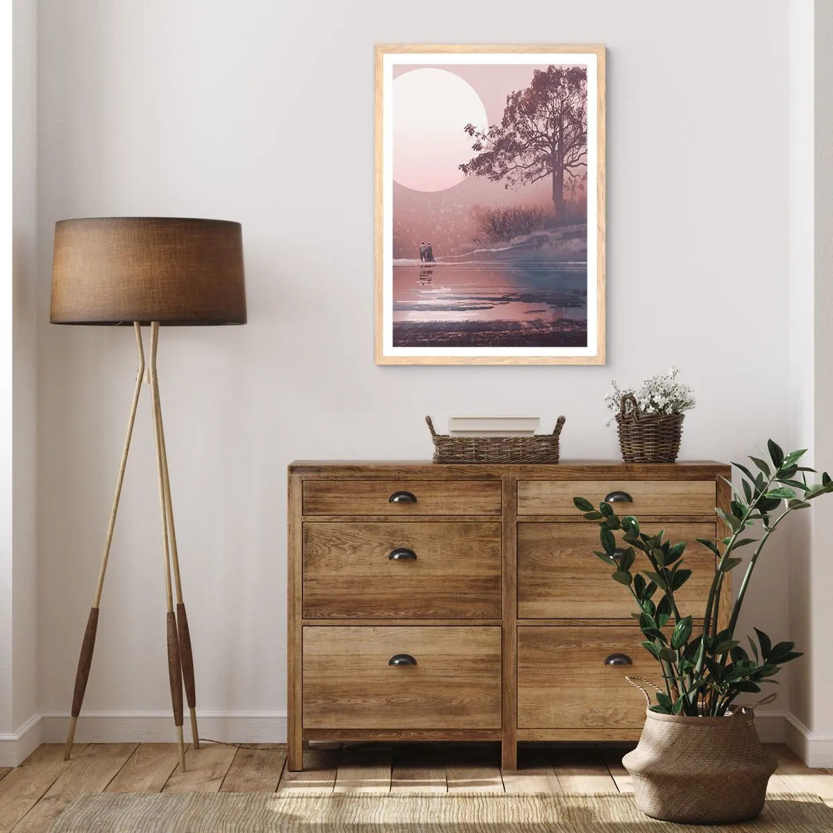 Affiche dans un chêne clair - Poster - Merveilles de la nuit - 50x70 cm