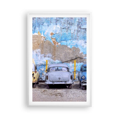 Affiche dans un cadre blanc - Poster - Rencontre de vétérans - 61x91 cm