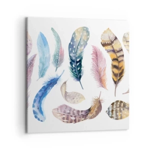 Impression sur toile - Image sur toile - Léger, bariolé et multicolore - 60x60 cm