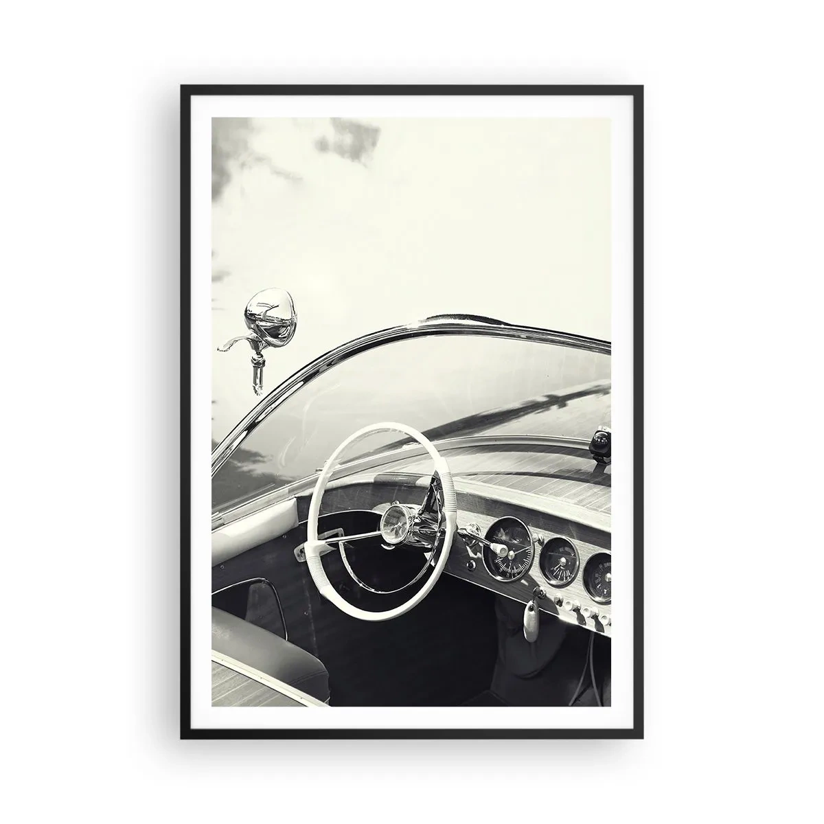 Affiche dans un cadre noir - Poster - Temps pour riche - 70x100 cm