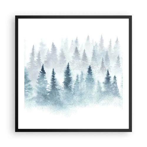 Affiche dans un cadre noir - Poster - Enveloppé de brouillard - 60x60 cm