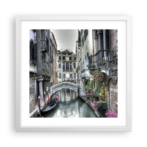 Affiche dans un cadre blanc - Poster - Pendant des siècles dans une réflexion silencieuse - 40x40 cm