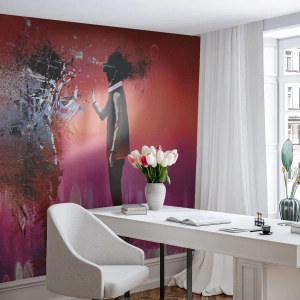 Papier Peint Autocollant Deluxe Sticker - Pouvez-vous regarder à l'intérieur de vous-même ? - Abstraction, Morceau, Personnes - 150x105 cm