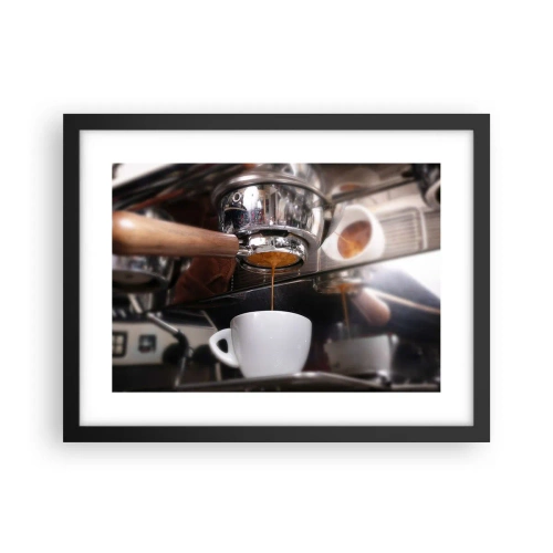 Affiche dans un cadre noir - Poster - Bon moment de la journée - 40x30 cm