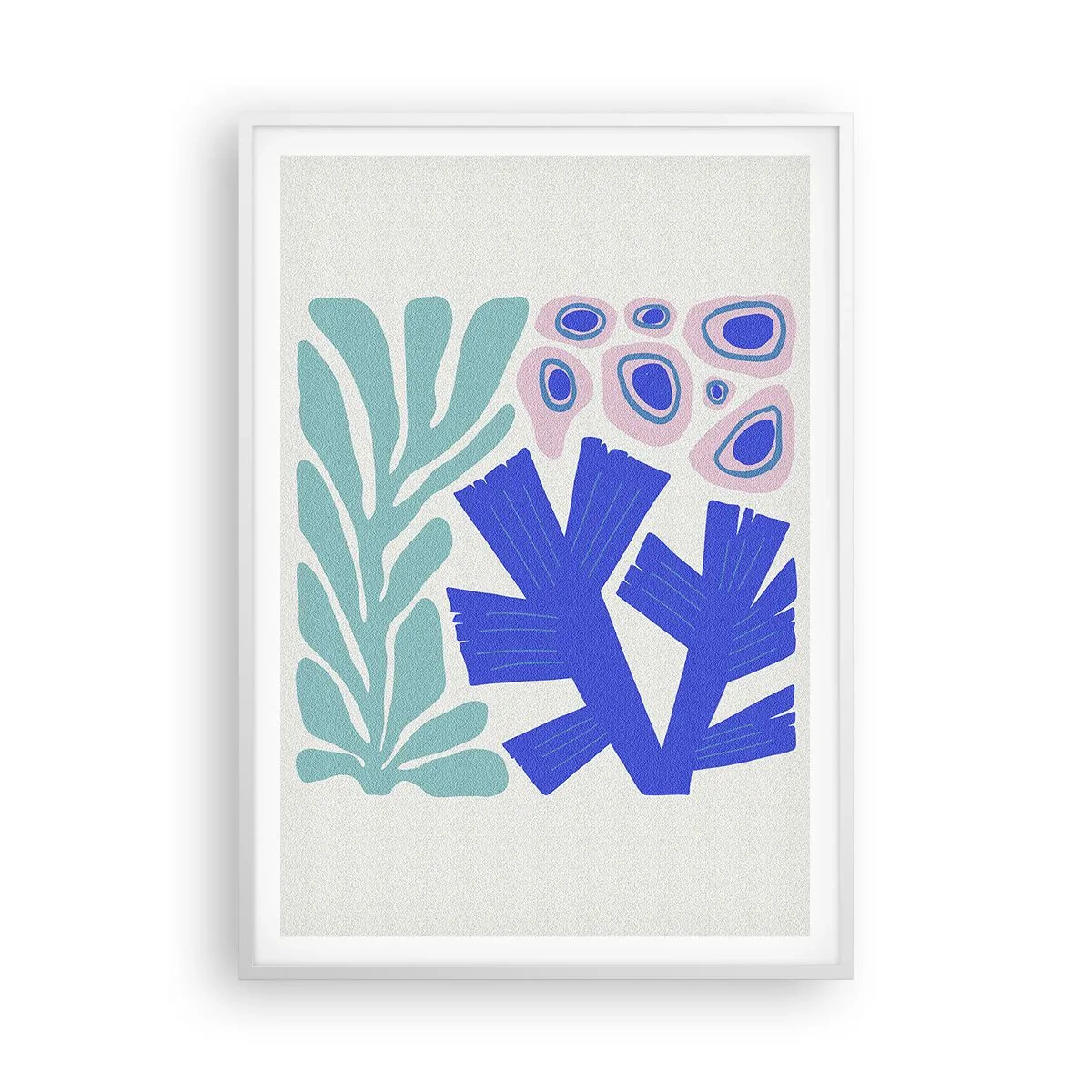Affiche dans un cadre blanc - Poster - Jardin sous-marin - 70x100 cm