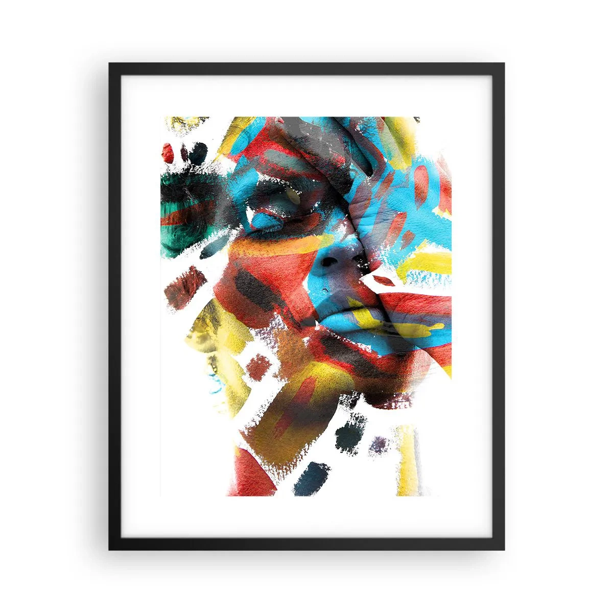 Affiche dans un cadre noir - Poster - Personnalité colorée - 40x50 cm