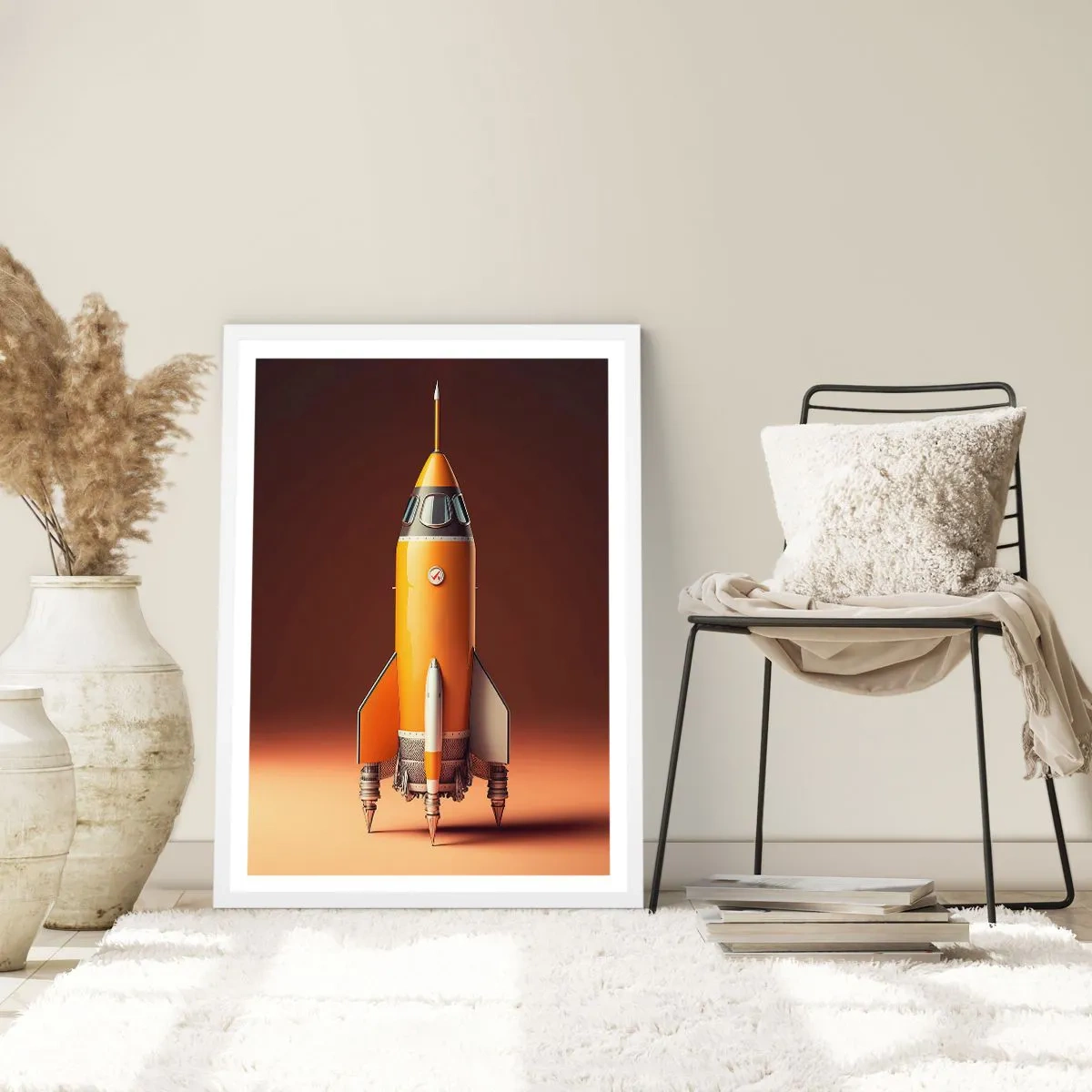 Affiche dans un cadre blanc - Poster - Ça commence par un rêve - 61x91 cm