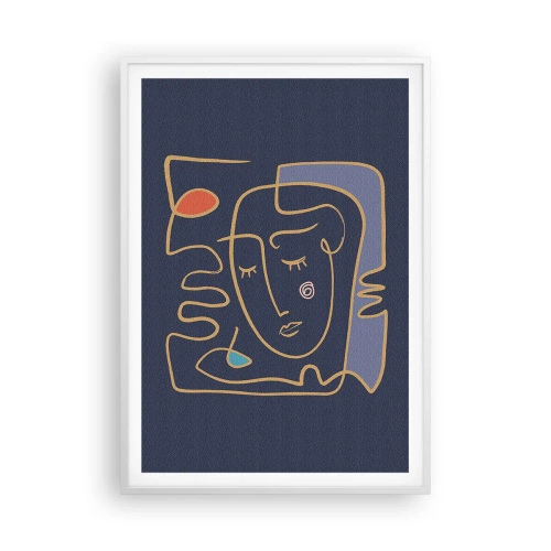 Affiche dans un cadre blanc - Poster - En réflexion - 70x100 cm