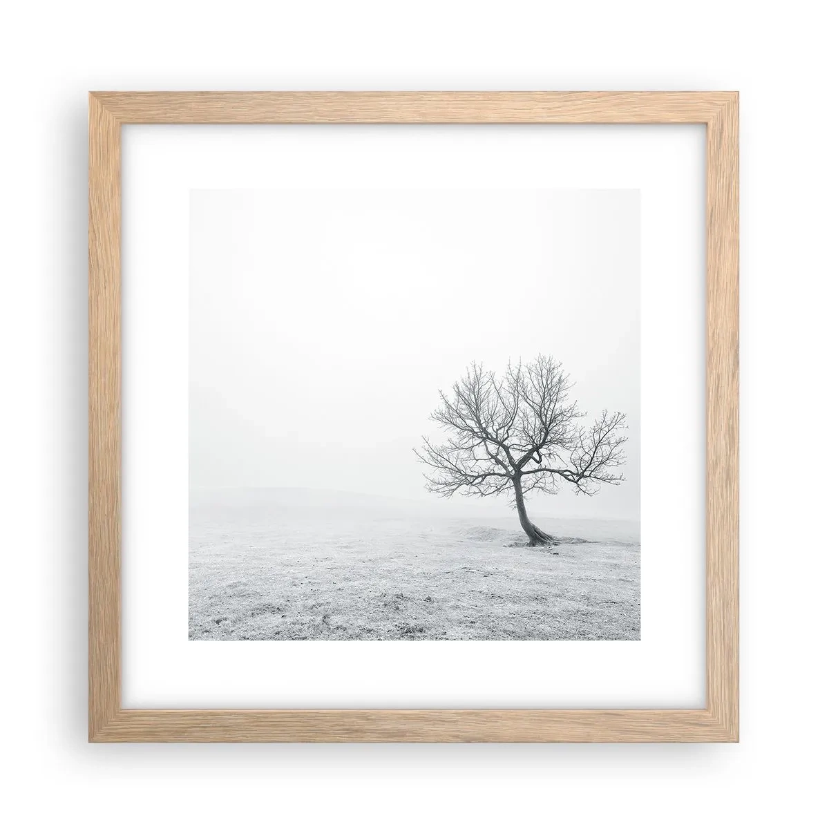 Affiche dans un chêne clair - Poster - Contre le néant - 30x30 cm