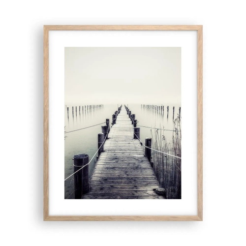 Affiche dans un chêne clair - Poster - Plongez dans la paix - 40x50 cm