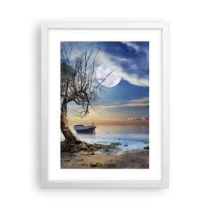 Affiche dans un cadre blanc - Poster - Est-ce la fin ou le début ? - 30x40 cm