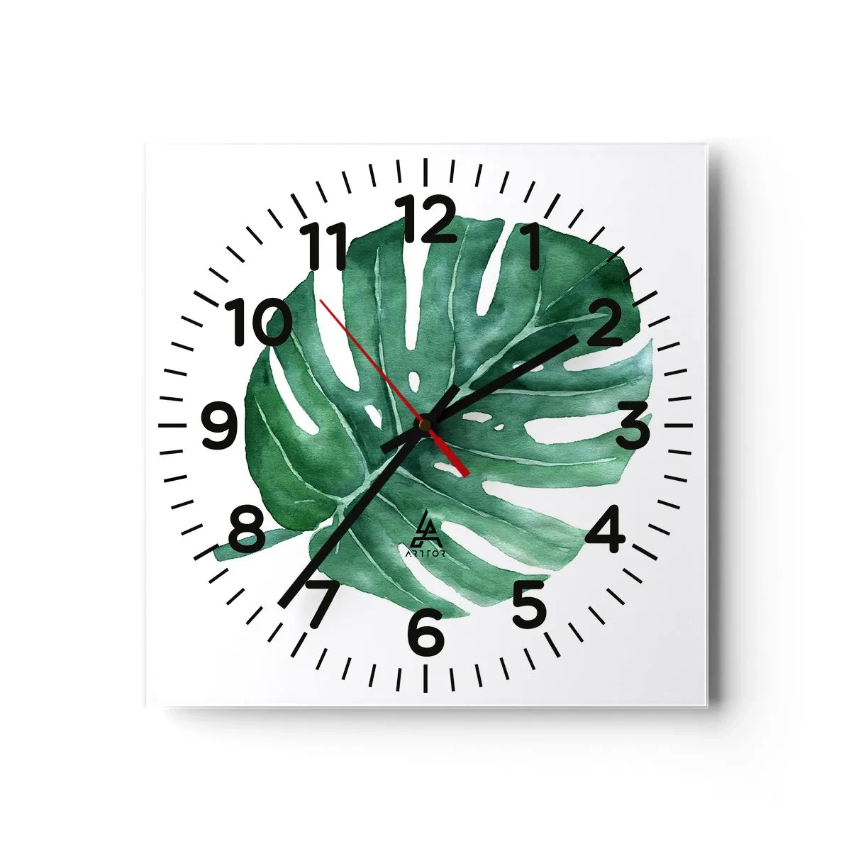 Horloge murale - Pendule murale - Concept vert - 40x40 cm