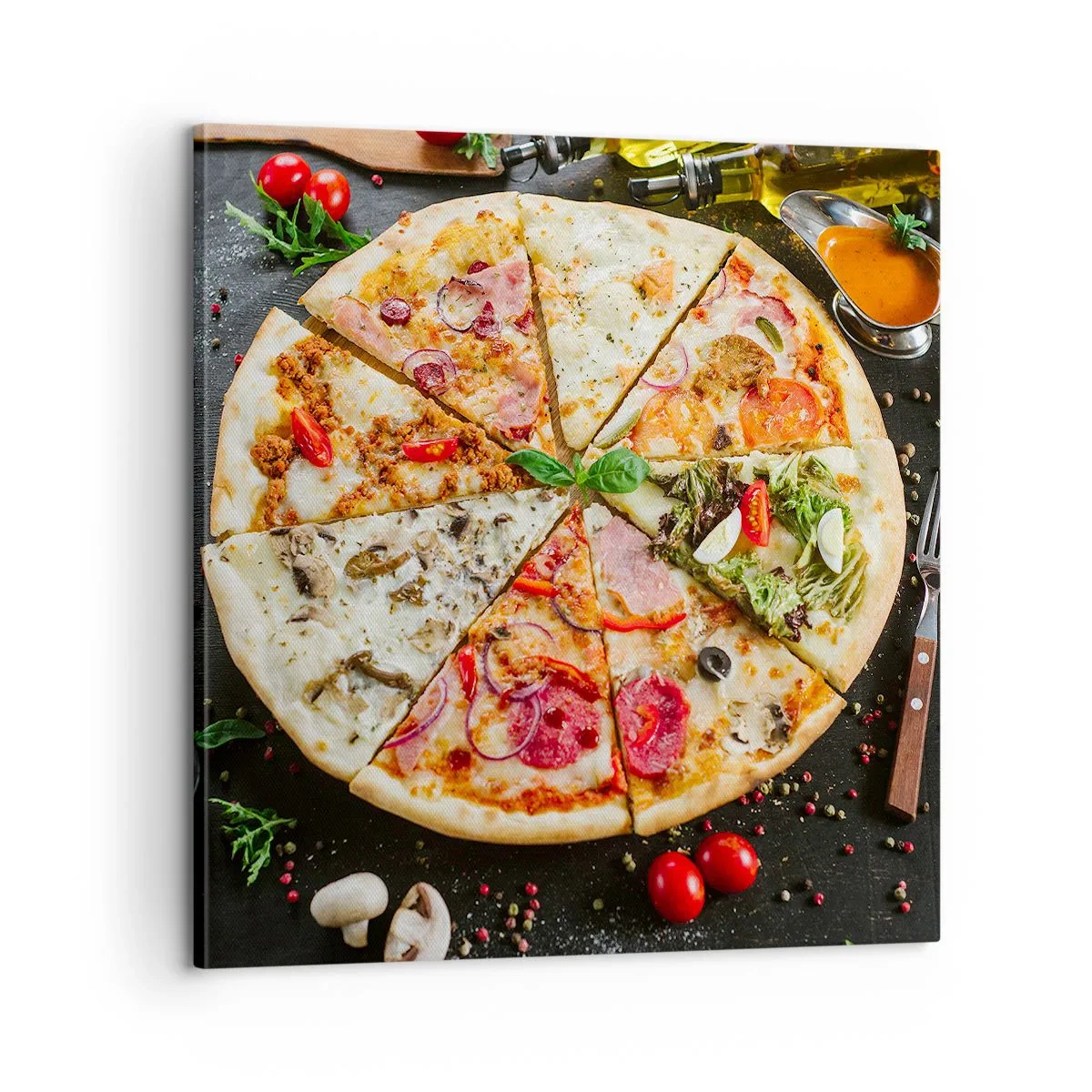 Impression sur toile - Image sur toile - Une gamme de saveurs - 60x60 cm