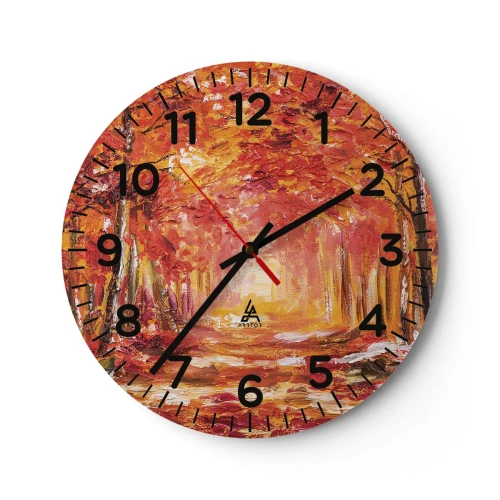 Horloge murale - Pendule murale - Forêt de cuivre - 30x30 cm