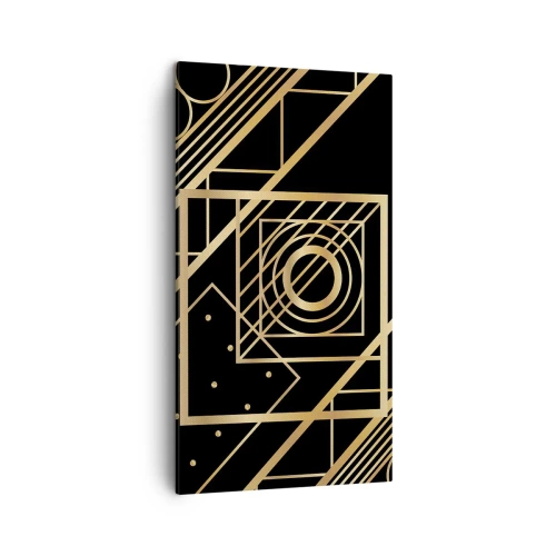 Impression sur toile - Image sur toile - Géométrie en or - 45x80 cm