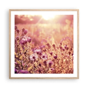 Affiche dans un chêne clair - Poster - Avant que l'été ne parte - 60x60 cm