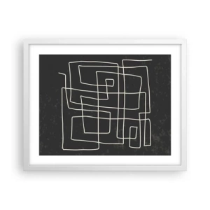 Affiche dans un cadre blanc - Poster - Pas aussi simple - 50x40 cm