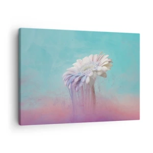 Impression sur toile - Image sur toile - Gerbera pastel avec effet flou - 70x50cm - Le monde souterrain des fleurs - Décoration murale moderne pour le salon et la chambre ARTTOR