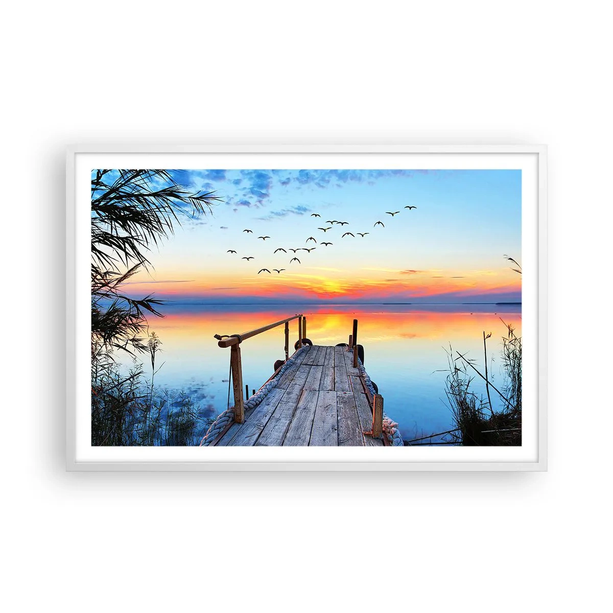 Affiche dans un cadre blanc - Poster - Il est temps de rentrer... - 91x61 cm