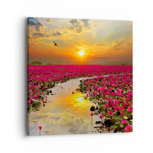 Impression sur toile - Image sur toile - La vie secrète du lac - 40x40 cm