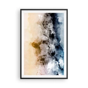 Affiche dans un cadre noir - Poster - Noyé dans un nuage de brouillard - 61x91 cm