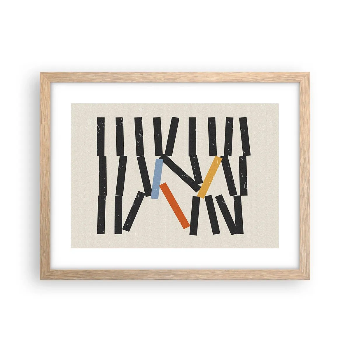 Affiche dans un chêne clair - Poster - Dominos – composition - 40x30 cm