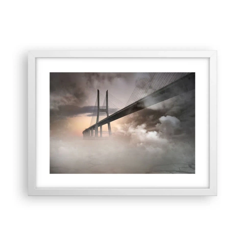 Affiche dans un cadre blanc - Poster - Sur la rivière qui n'existe pas - 40x30 cm